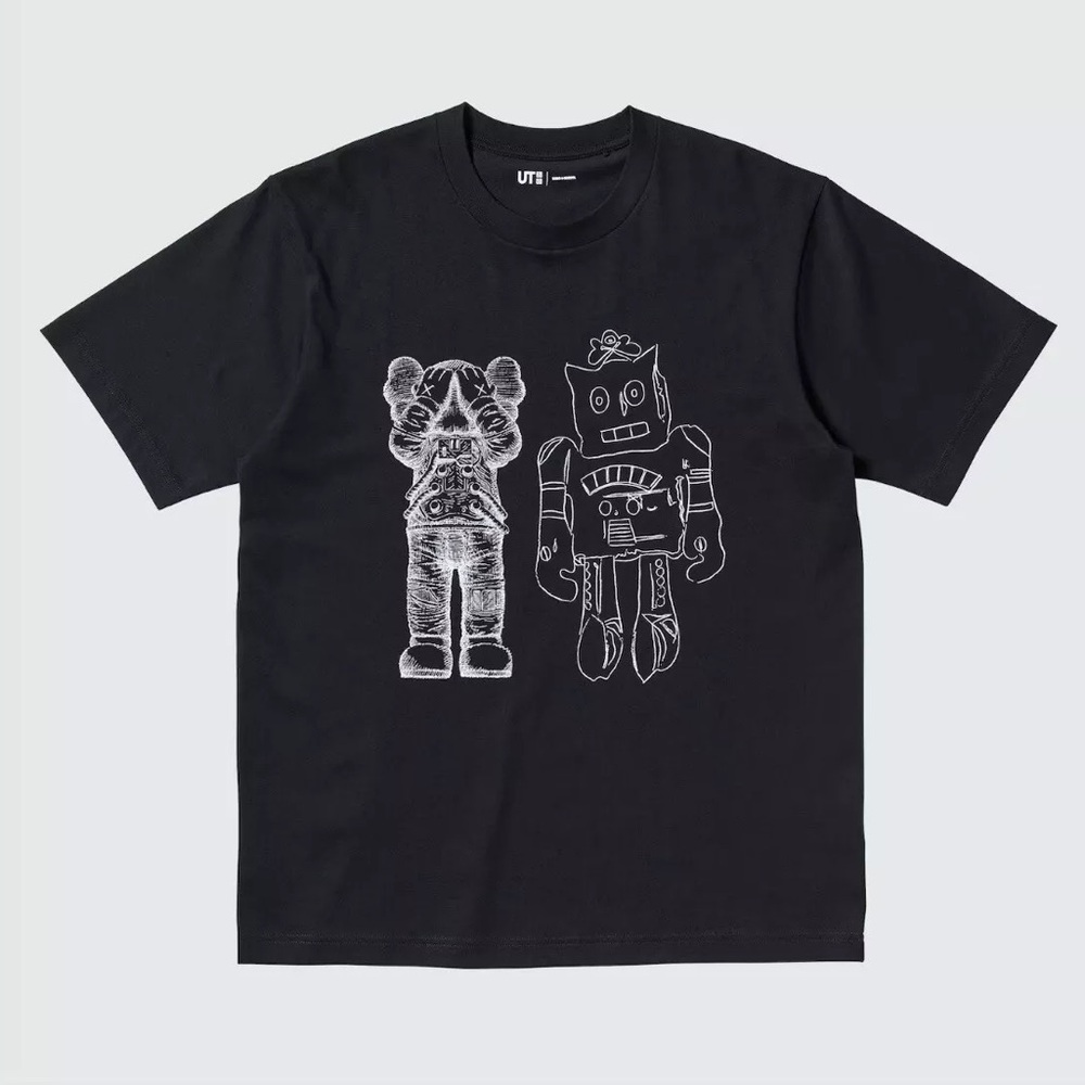 KAWS x Andy Warhol Robot Short Sleeved Tee Size Large